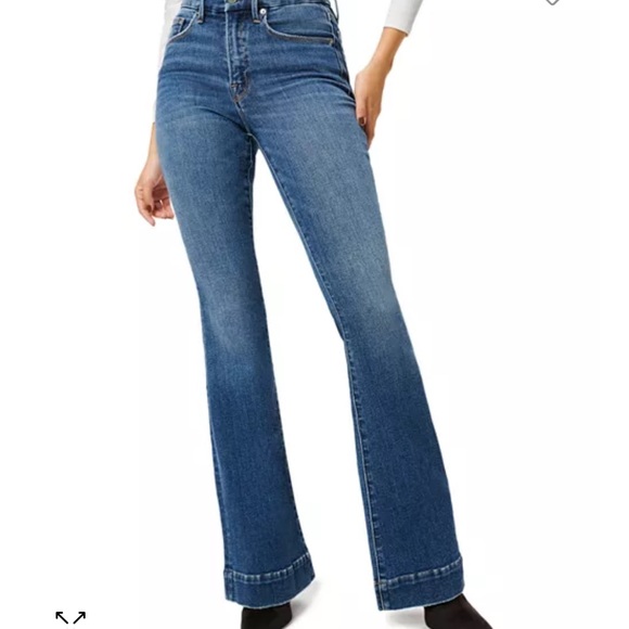 Good American Good Legs High Rise Flare Jeans Size 4 - Picture 2 of 12